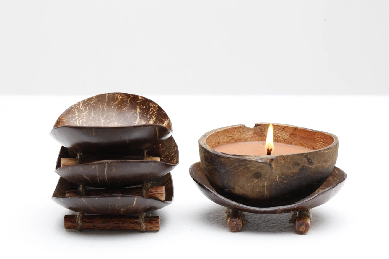 Upcycled Real Coconut Candle