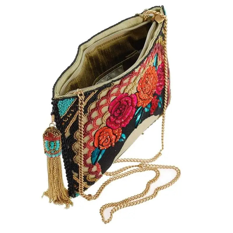 Frida Beaded Embroidered Frida Kahlo Crossbody Handbag Mary Frances