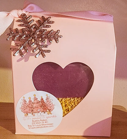 Christmas Heart Pink Gift Box