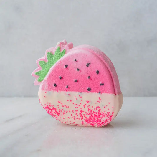 White Chocolate Covered Strawberry Bath Bomb