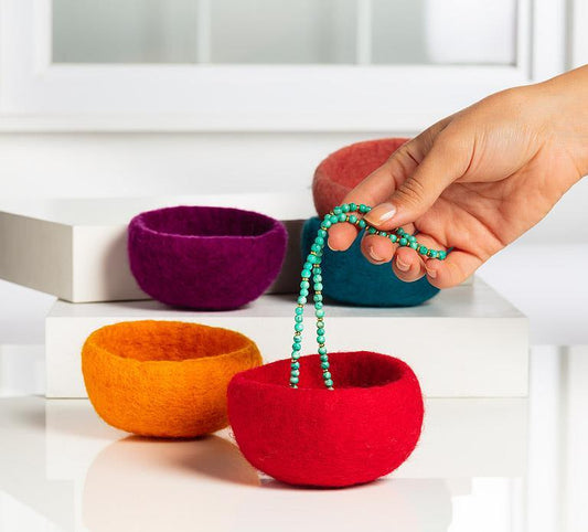 Round Mini  Wool Bowls