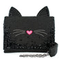 Mary Frances Beaded Black Cat Handbag – Whimsical Feline Crossbody Clutch