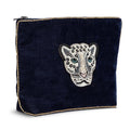 Large Velvet Pouch with 3D Beaded Design