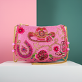Rodeo Drive Pink Western Themed Beaded Crossbody Handbag Mary Frances
