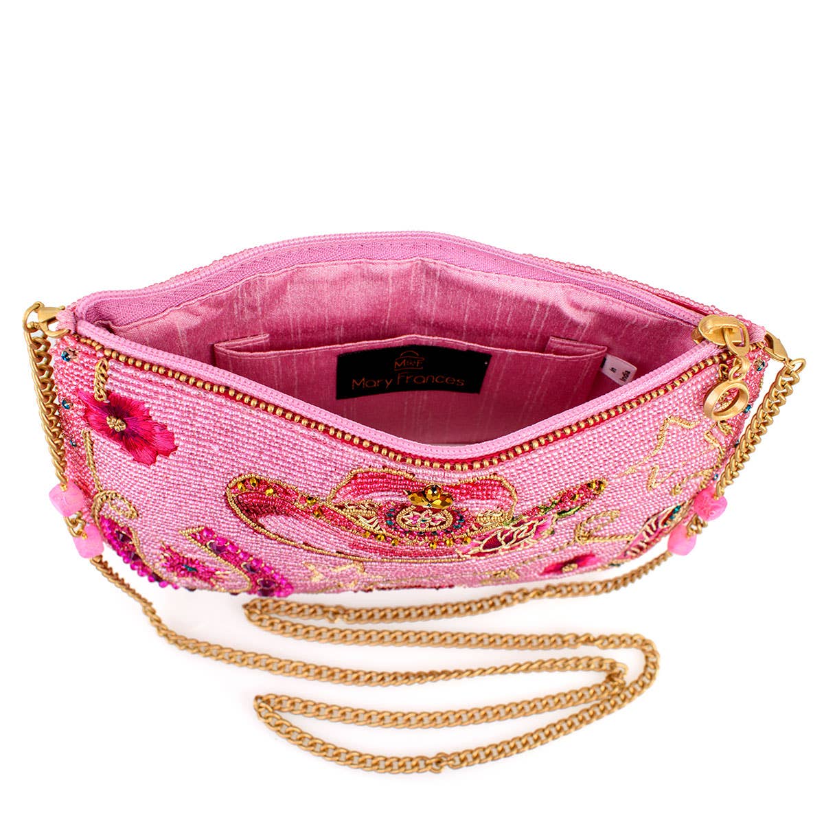 Rodeo Drive Pink Western Themed Beaded Crossbody Handbag Mary Frances