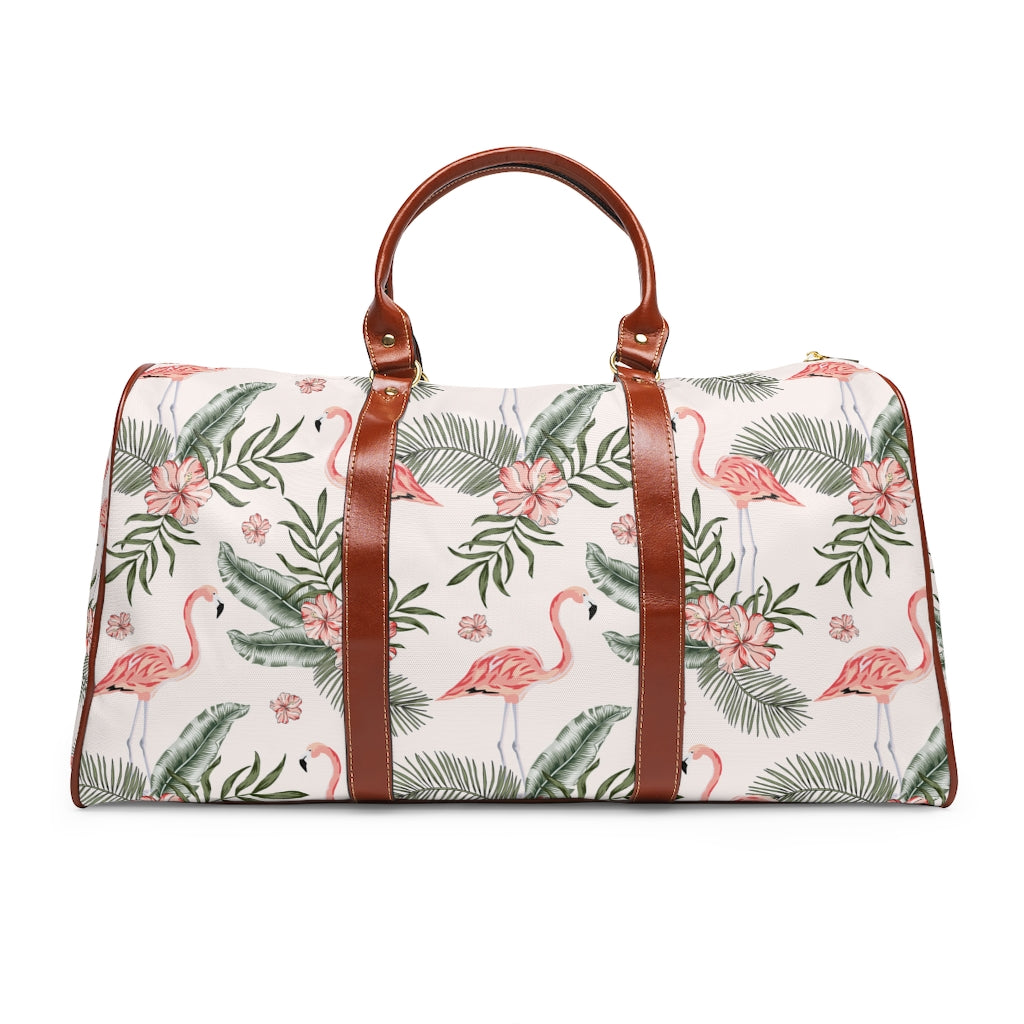 Tropical Flamingo Waterproof Travel Bag