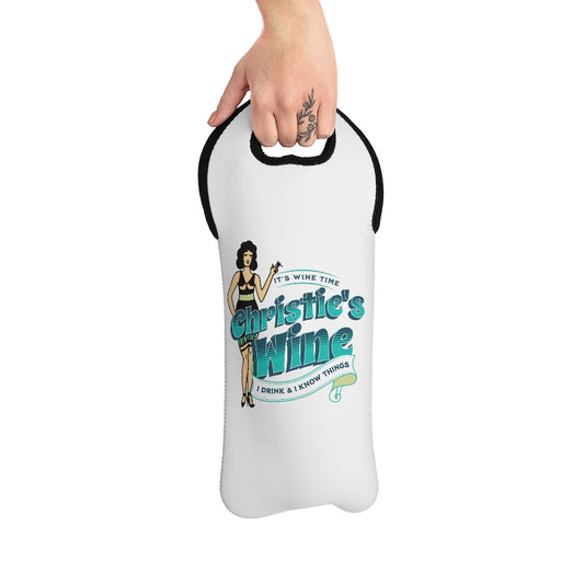 Personalized Woman Wine Time Wine Tote Bag