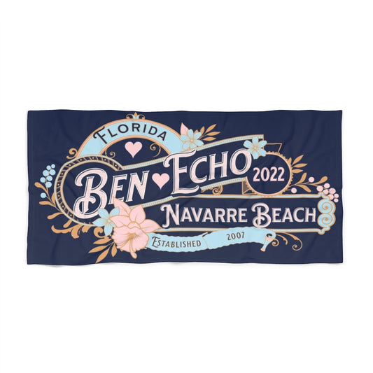 Personalized Couples Vacation Beach Towel