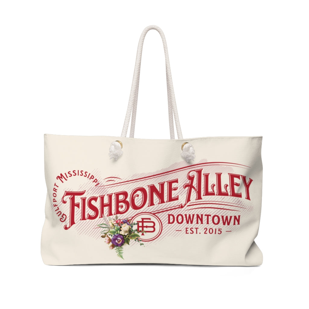 Fishbone Alley Weekender Beach Bag