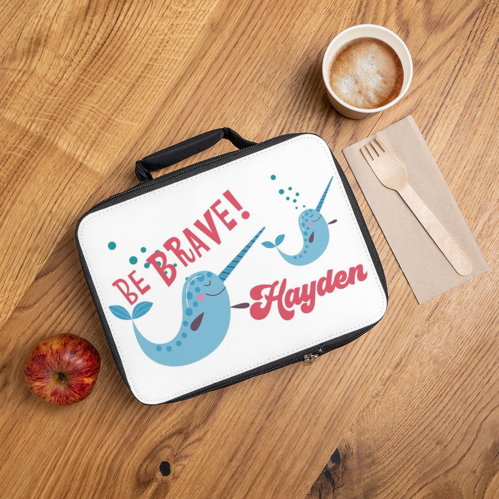 Personalized Be Brave Beach Lunch Bag Box