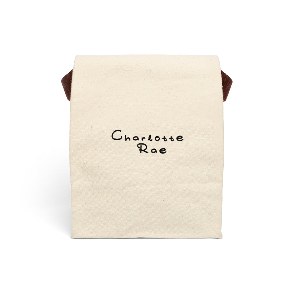 Simple All Natural Personalized Canvas Lunch Bag