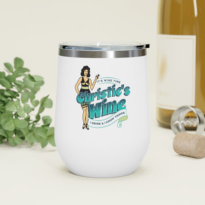 Personalized 12oz Insulated Wine Tumbler