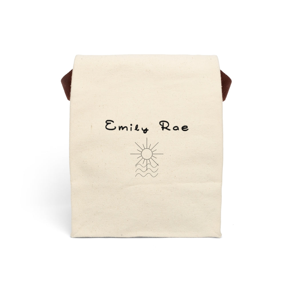 Simple All Natural Sun Wave Personalized Canvas Lunch Bag