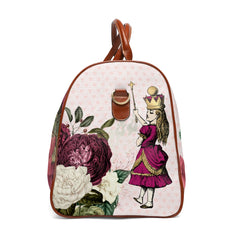 Pink/Green Alice In Wonderland Waterproof Travel Bag