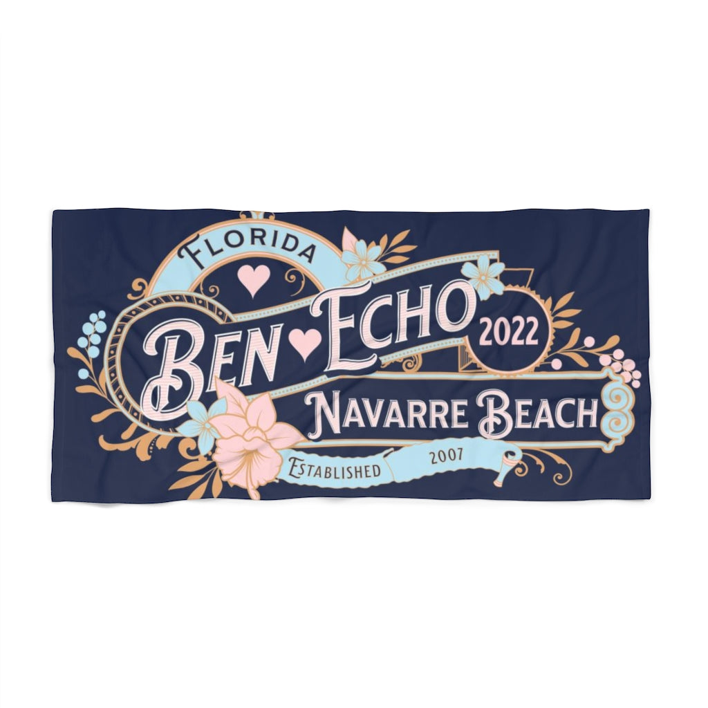 Personalized Couples Vacation Beach Towel