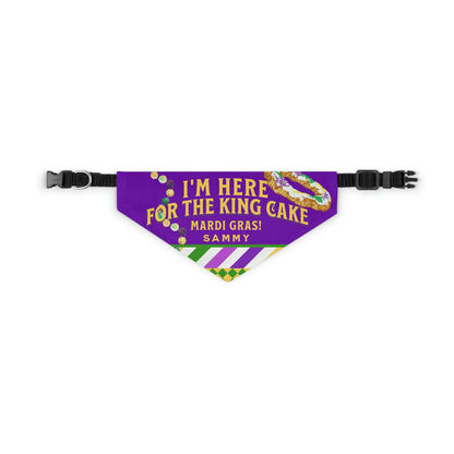 Mardi Gras King Cake Pet Bandana Collar