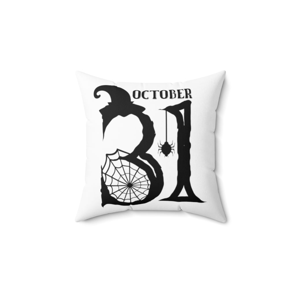 October 31st Halloween Square Throw Pillow
