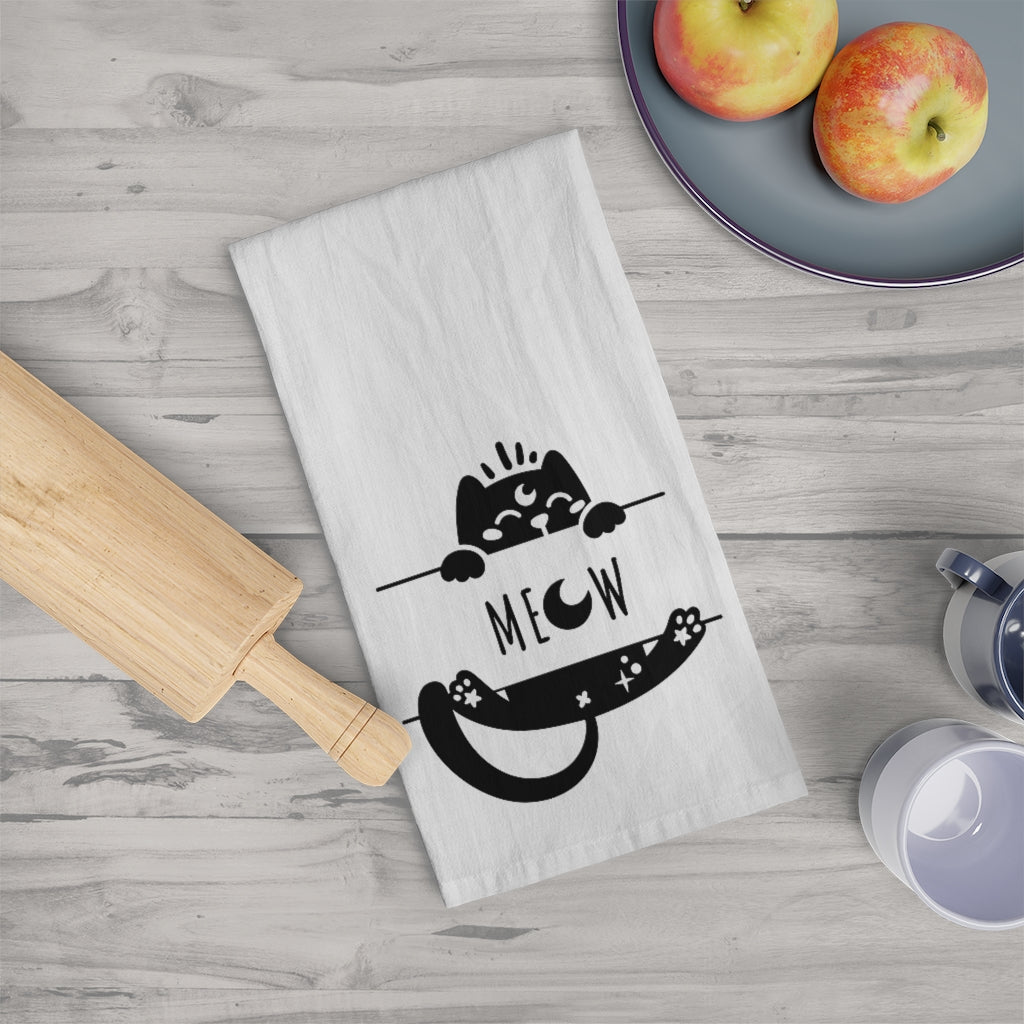 Celestial Cat Meow Tea Towel