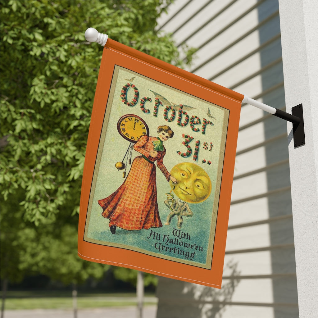 October 31 Vintage Halloween House Flag