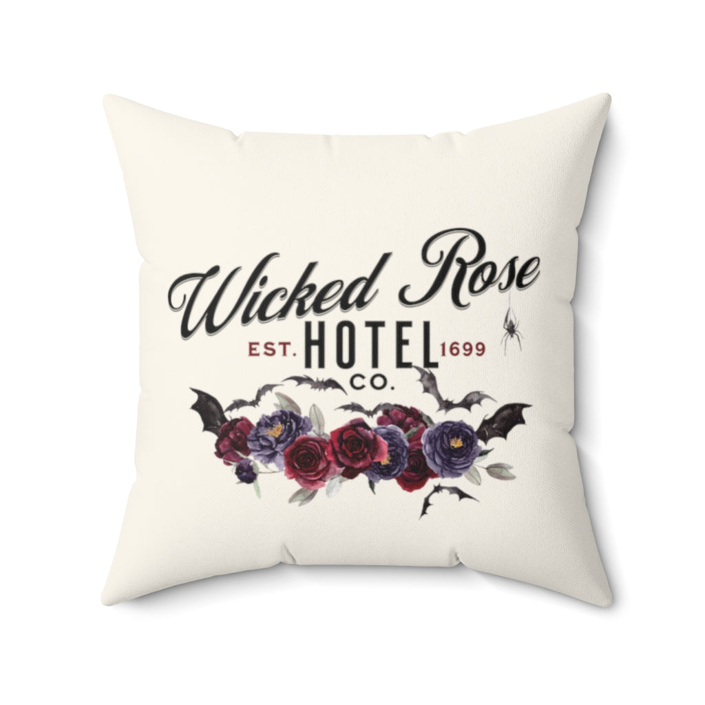 Wicked Hotel Halloween Throw Pillow
