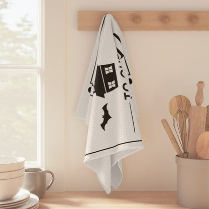 Welcome to our haunted home Halloween Soft Tea Towel