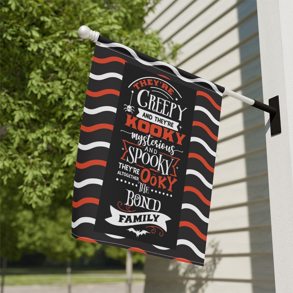 Personalized Family Halloween Outdoor House Flag