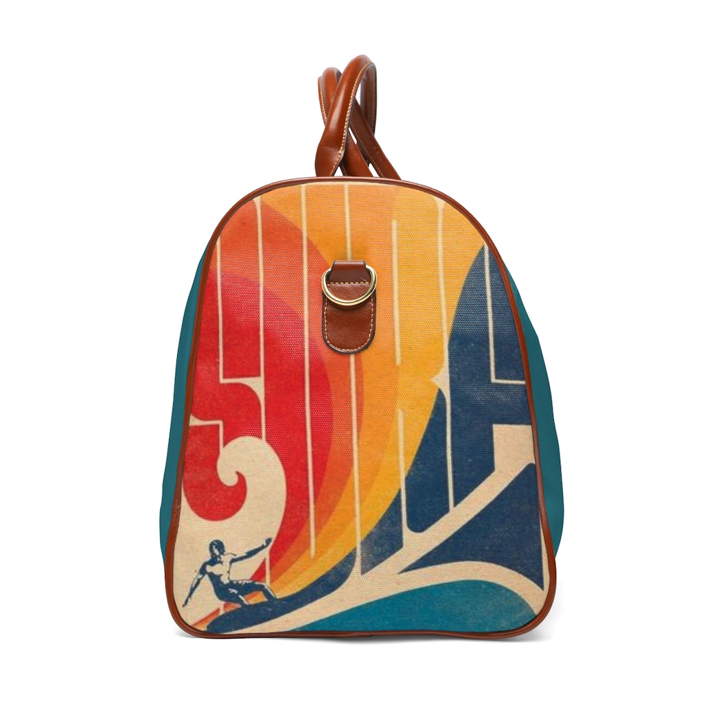 Surfer Sunset Waterproof Travel Bag