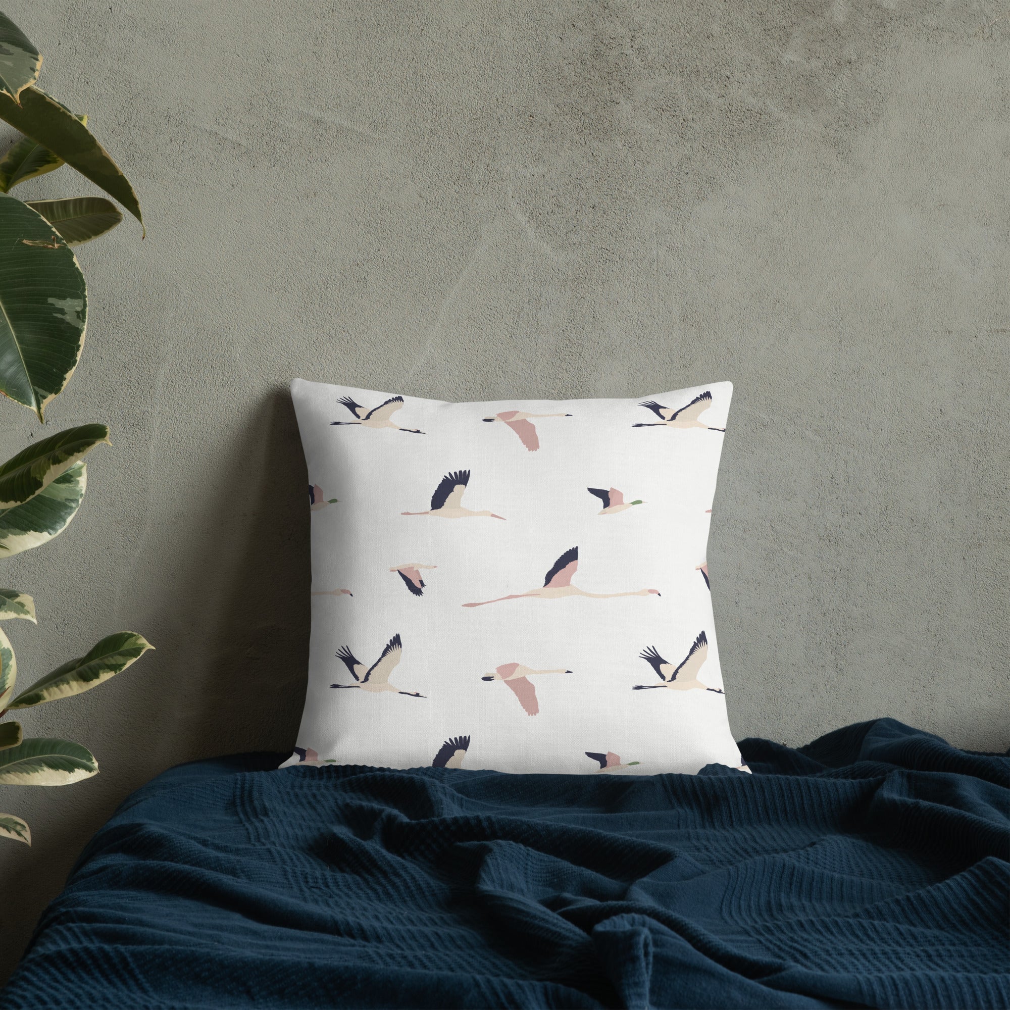 Geese Pattern Premium Throw Pillow
