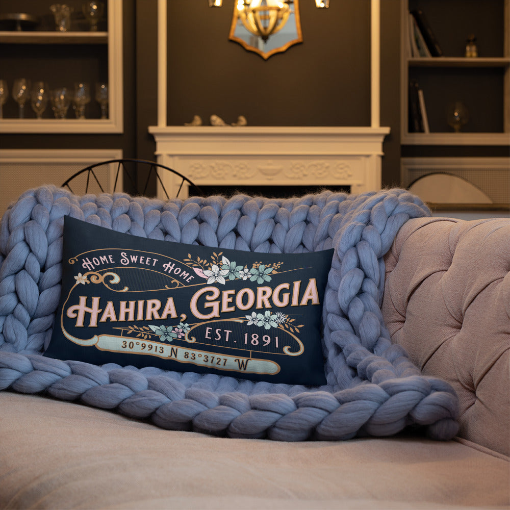 Hahira GA Floral Premium Throw Pillow