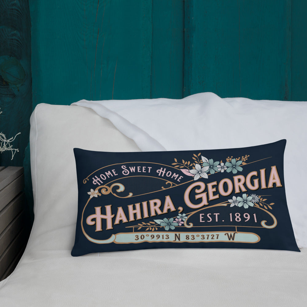 Hahira GA Floral Premium Throw Pillow