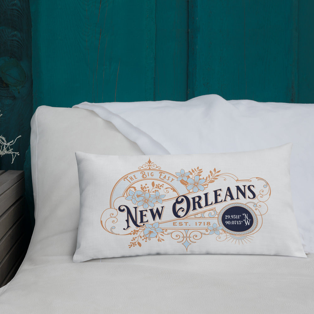 New Orleans LA Premium Throw Pillow