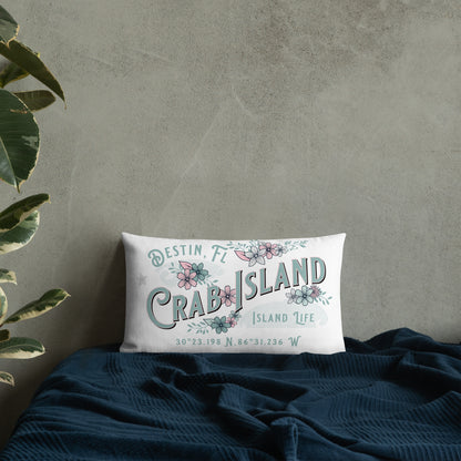 Destin FL Crab Island Premium Throw Pillow