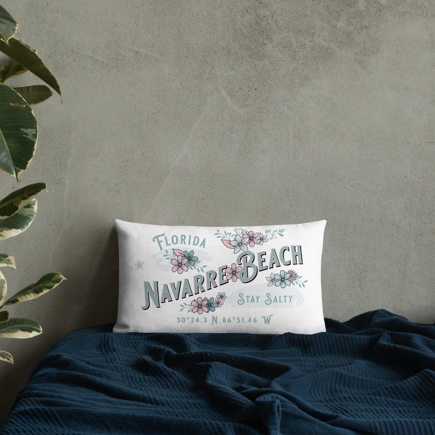 Navarre Beach FL Premium Throw Pillow