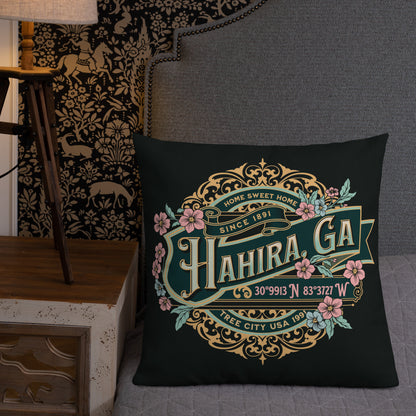 Hahira GA Tree City USA Premium Throw Pillow