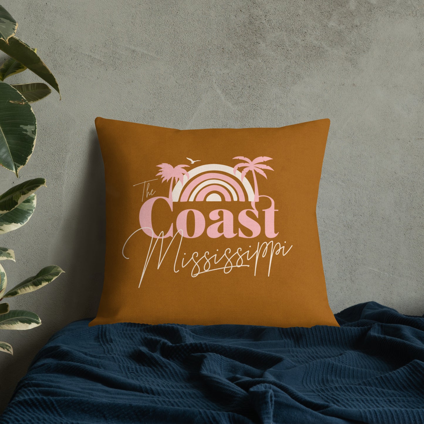 Mississippi Coast Premium Throw Pillow