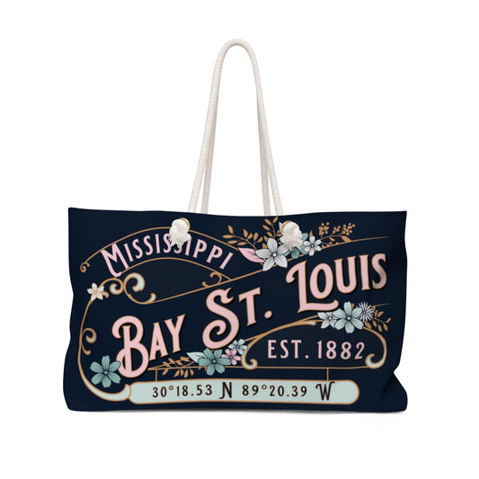 Bay St Louis MS Weekender Beach Bag