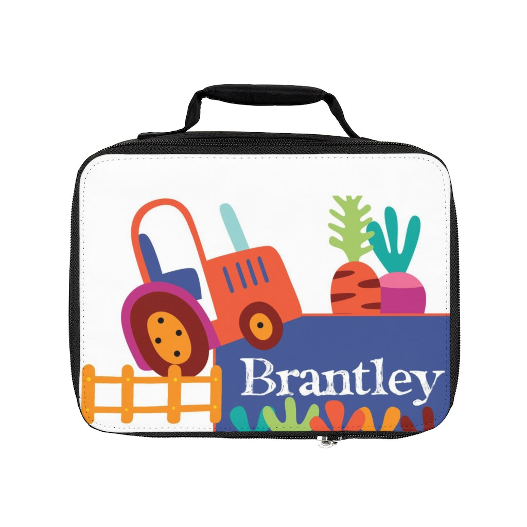 Personalized Tractor Farm Lunch Bag Box