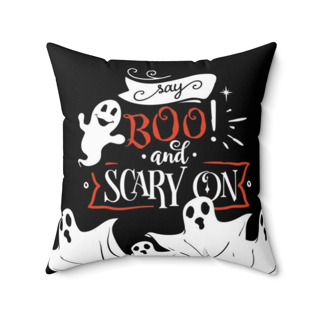 Personalized Happy Halloween Throw Pillow Double Sided