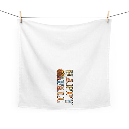 Happy Fall Marquee Tea Towel with Pumpkins