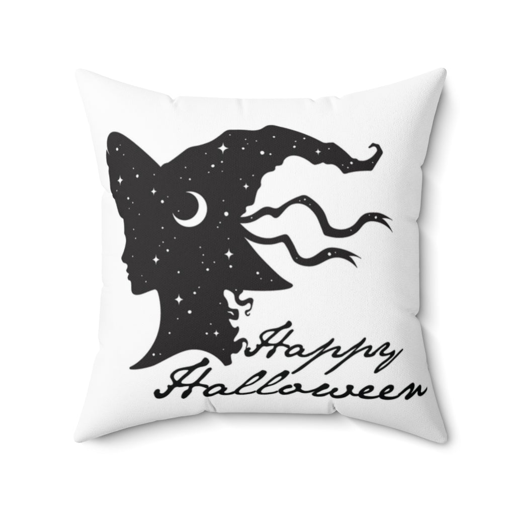 Cat and Witch Halloween Throw Pillows