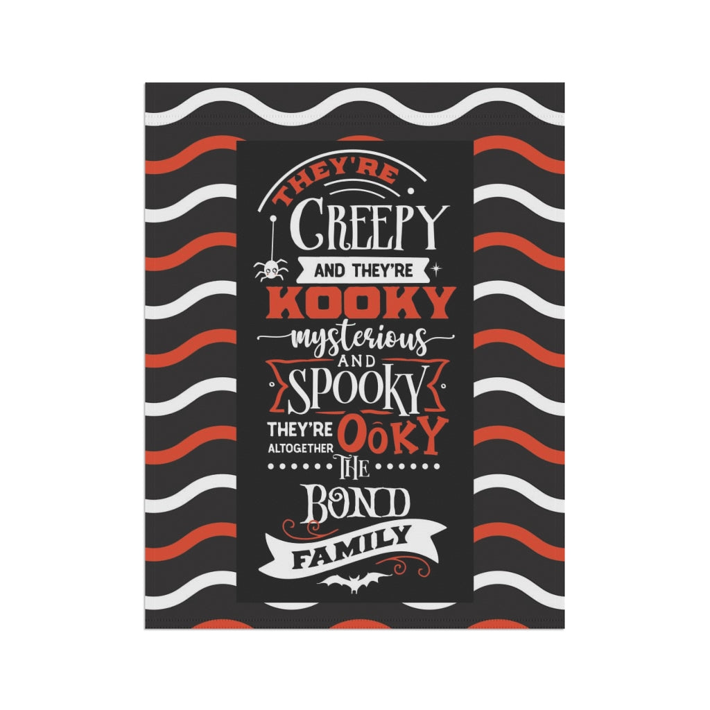 Personalized Family Halloween Outdoor House Flag