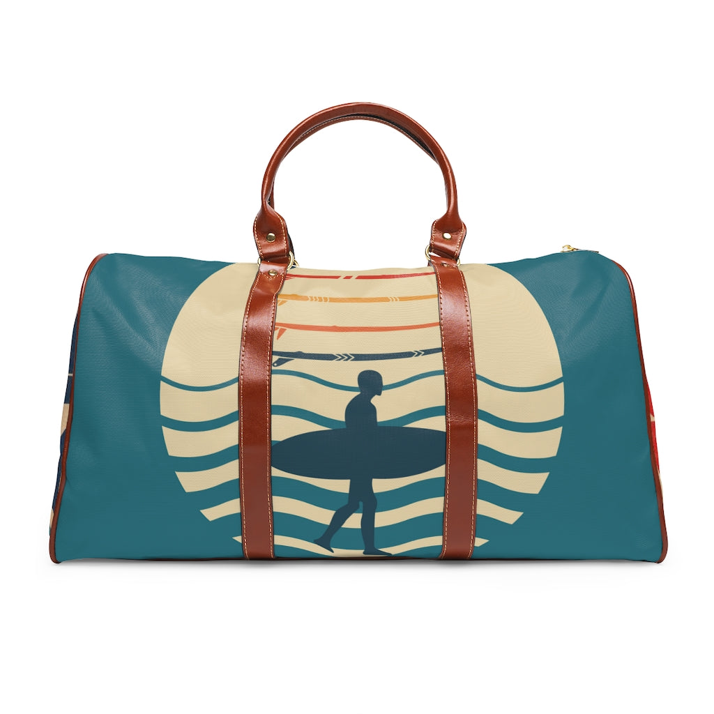 Surfer Sunset Waterproof Travel Bag