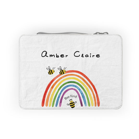 Rainbow Personalized Paper Lunch Bag or Box