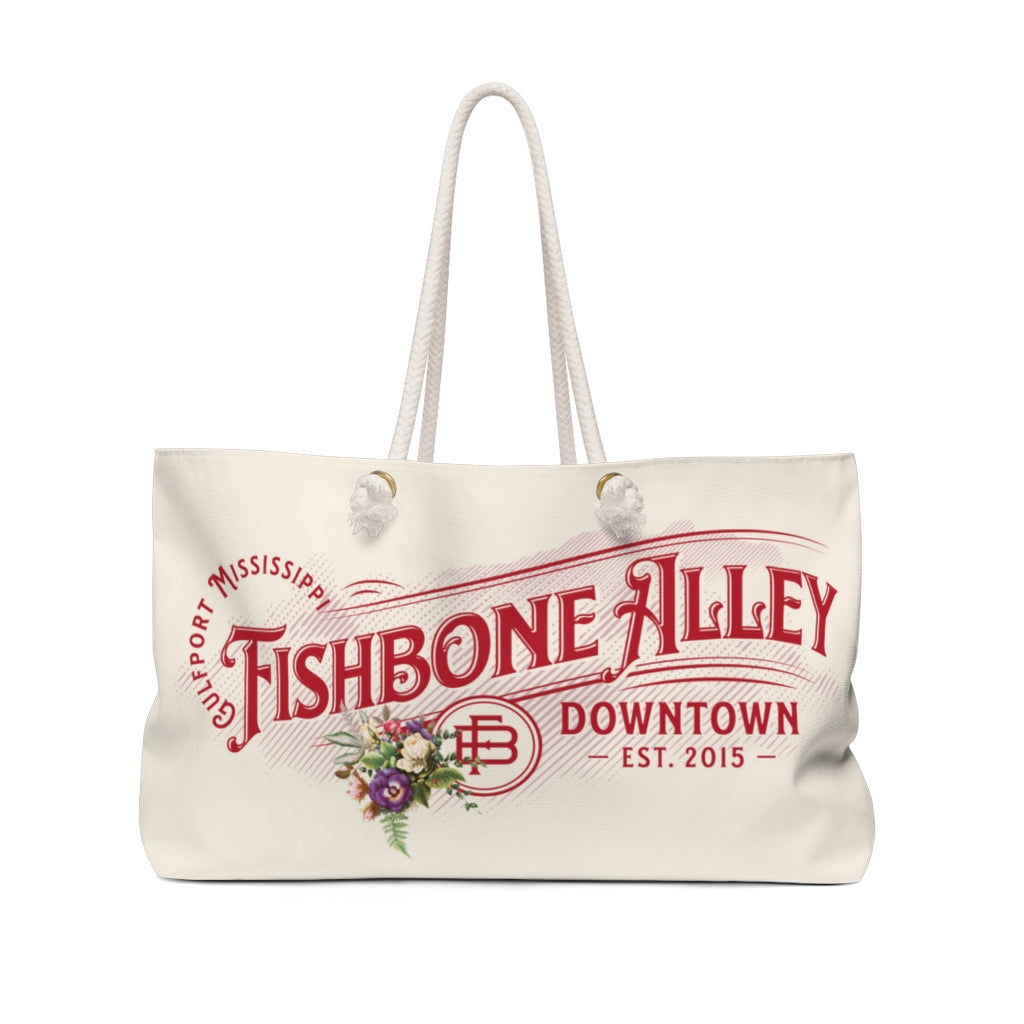 Fishbone Alley Weekender Beach Bag