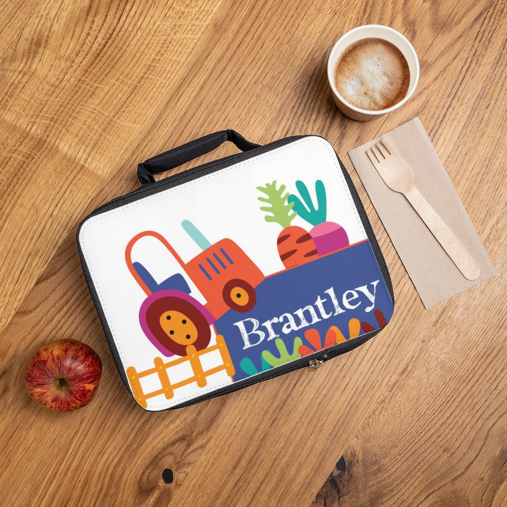 Personalized Tractor Farm Lunch Bag Box