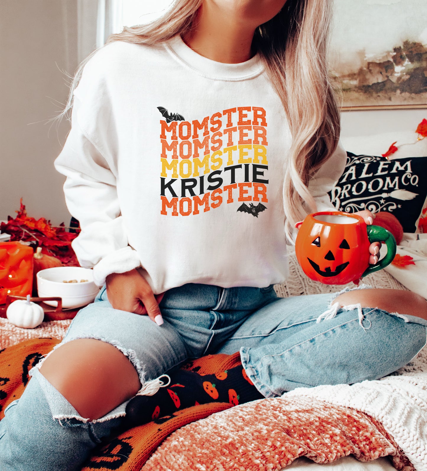 Momster Personalized Halloween Sweatshirt